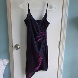 Shein Spaghetti Strap Shimmering Blue/Purple Dress